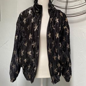 Black Satin 80’s 90’s Bomber Jacket